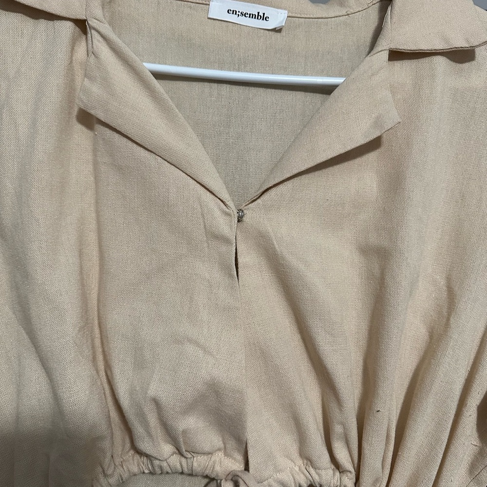 Ensemble Beige shorts jumpsuit